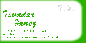 tivadar hancz business card